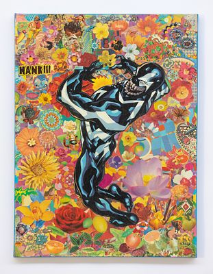 FELIPE CARDENA Venom flower, 2014 - FELIPE CARDENA 1979 Venom flower, 2014 Collage su tela cm. 