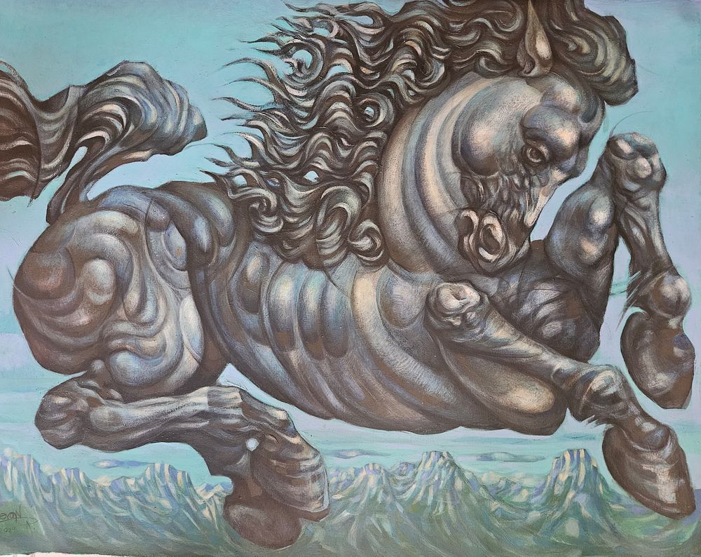 Levon Aslanyan(Armenian, b. 1964), "Horse", oil on canvas, signed l. l., 80 x 100 cm. 
Prices 