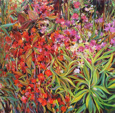 Rima Azatyan (Armenian, b. 1982), "Morning", oil on canvas, signed l. r., 100 x 97 cm.Prices 