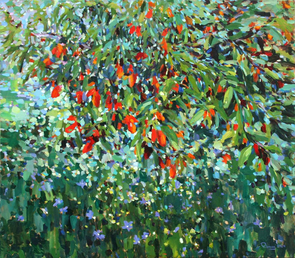 Rima Azatyan (Armenian, b. 1982), "Midday ", oil on canvas, signed l. r., 80 x 60 cm.Prices are 