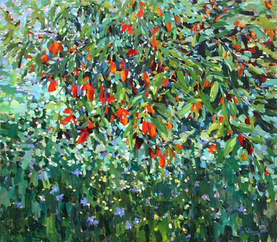 Rima Azatyan (Armenian, b. 1982), "Midday ", oil on canvas, signed l. r., 80 x 60 cm.Prices are 