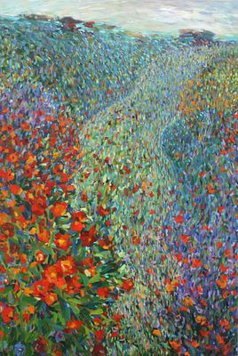 Rima Azatyan (Armenian, b. 1982), "The Beautiful Day 1", oil on canvas, signed l. r., 90 x 60 