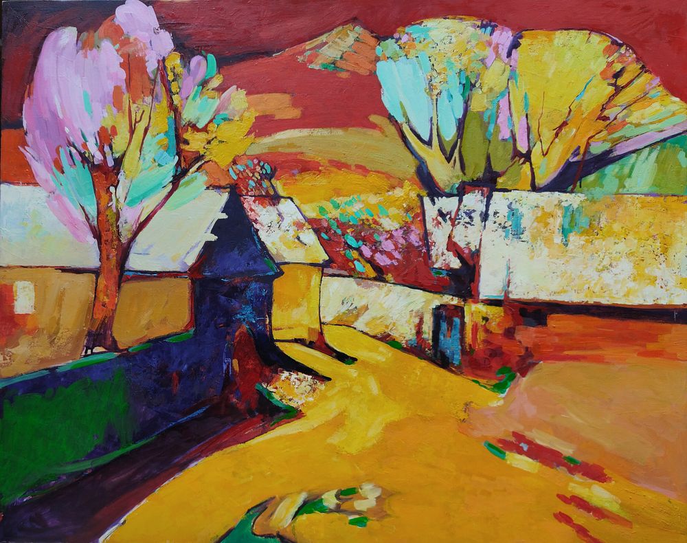 Minas Zakaryan(Armenian, b. 1955), "Cityscape", oil on canvas, 80 x 100 cm.Prices are in 