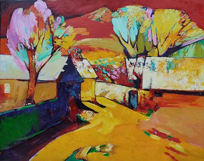 Minas Zakaryan(Armenian, b. 1955), "Cityscape", oil on canvas, 80 x 100 cm.Prices are in 