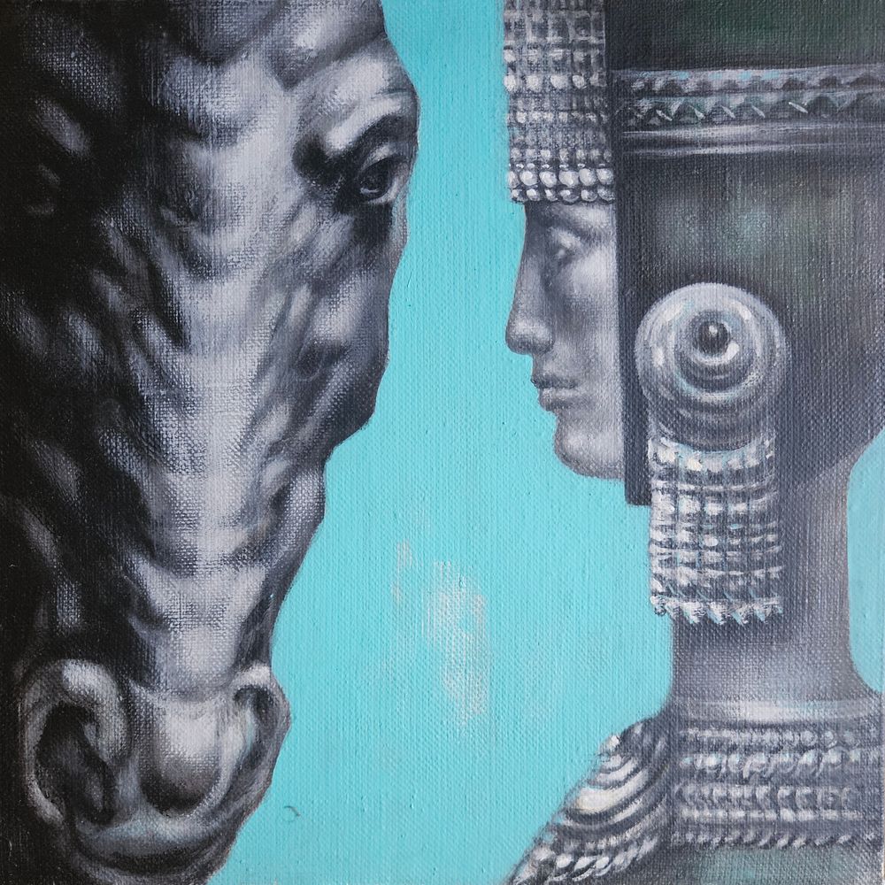 Levon Aslanyan(Armenian, b. 1964), "Horse", oil on canvas, 40 x 40 cm.
Prices are in Canadian 