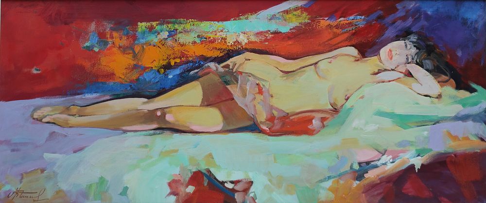 Minas Zakaryan(Armenian, b. 1955), "Dream", oil on canvas, signed l. l., 40 x 93,5 cm.Prices 