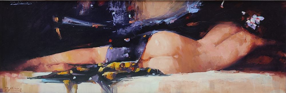 Minas Zakaryan(Armenian, b. 1955), "Spring", oil on canvas, signed l. and u. l., 30 x 90 