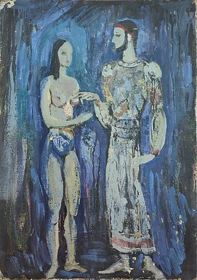 Serik Bejanyan (Armenian, 1944 - 2025), tempera on cardboard, 70 x 50 cm.