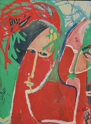 Martin Petrosyan (Armenian, b. 1936), mixed media on card, signed and dated 1968 l. r., 34 x 25 