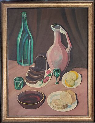 Gevorg Grigorian (Giotto) (Armenian, 1897–1976), oil on cardboard, signed and dated 1963 on 