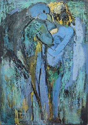 Serik Bejanyan (Armenian, 1944 - 2025), tempera on cardboard, 70 x 49,5 cm.