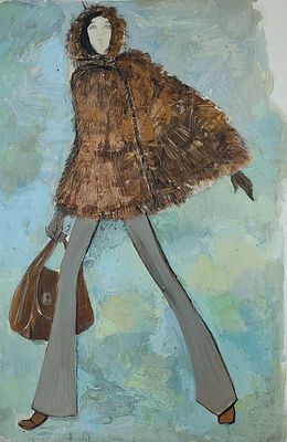 Serik Bejanyan (Armenian, 1944 - 2025), mixed media on card, 74,5 x 49,3 cm.