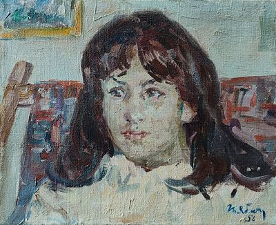 Tatyana Yablonskaya (Ukrainian, 1917–2005), oil on canvas, signed and dated 1956 l.r., 31 x 38 