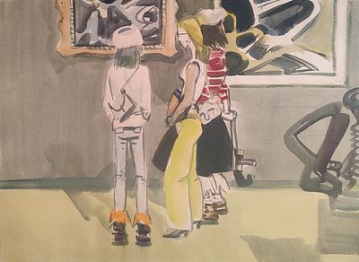 Petros Malayan (Armenian, 1927 - 1997), 1984, watercolour on paper, signed and dated on verso 