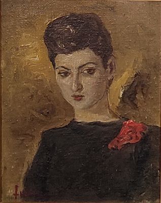 Mkrtich Kamalyan (Armenian, 1915–1971), "Portrait of a Woman", oil on canvas laid on wood 