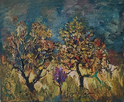 Zulum Grigoryan (Armenian, 1932–2018), "Autumn", oil on canvas, signed and dated 1978 on 