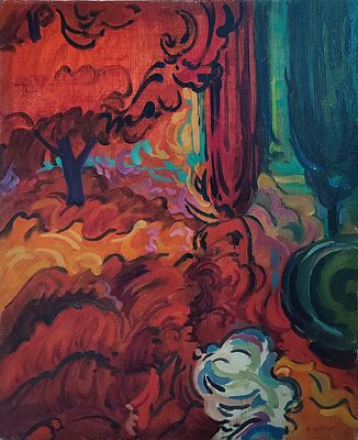 Louis Valtat (French, 1869-1952), oil on canvas, signed l.l., 59,5 x 31,5 cm.