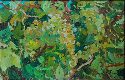 Tatyana Yablonskaya (Ukrainian, 1917–2005), oil on canvas laid on board, signed and dated 1954 