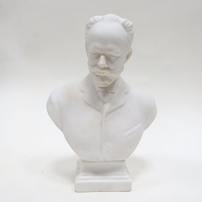 Фарфоровая статуэтка бюст Чайковского, ЛФЗ