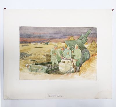 Картина "За помин души". Худ. Сапач Н. Д. Бумага/ Акварель. . Сапач Николай Дмитриевич (1923 