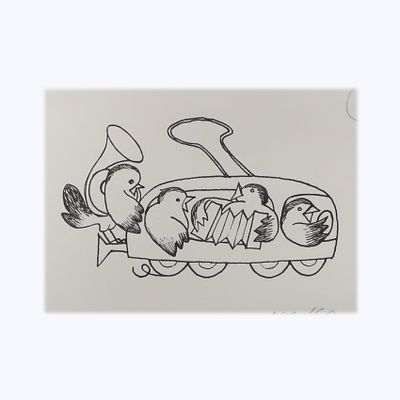 Эскиз иллюстрация к книги, художник Березовский