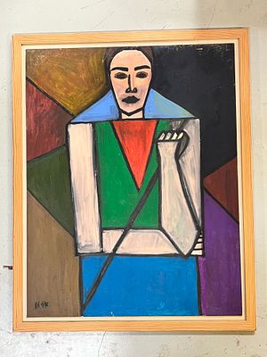 Evie Pollig - Oil on fabric. 1986 
63x78 cm