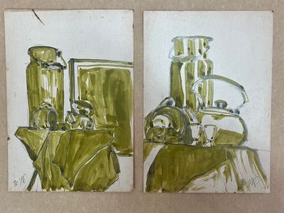 איוי פוליג - רישום עיפרון עם צבעי מים על קרטון 21X15 ס"מ