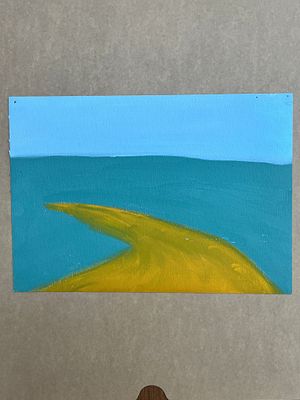 איוי פוליג - "הדרך לשום מקום" אקריליק על בד 29.5X21 ס"מ