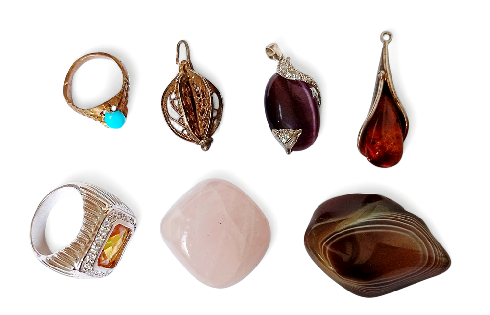 לוט תכשיטים מאבני חן