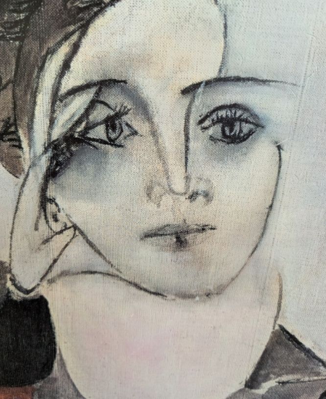 הדפס פיקאסו ישן (1969) , על ידי גלריית בראון צרפת. ממוסגר . מידות - 80/60 ס''מ