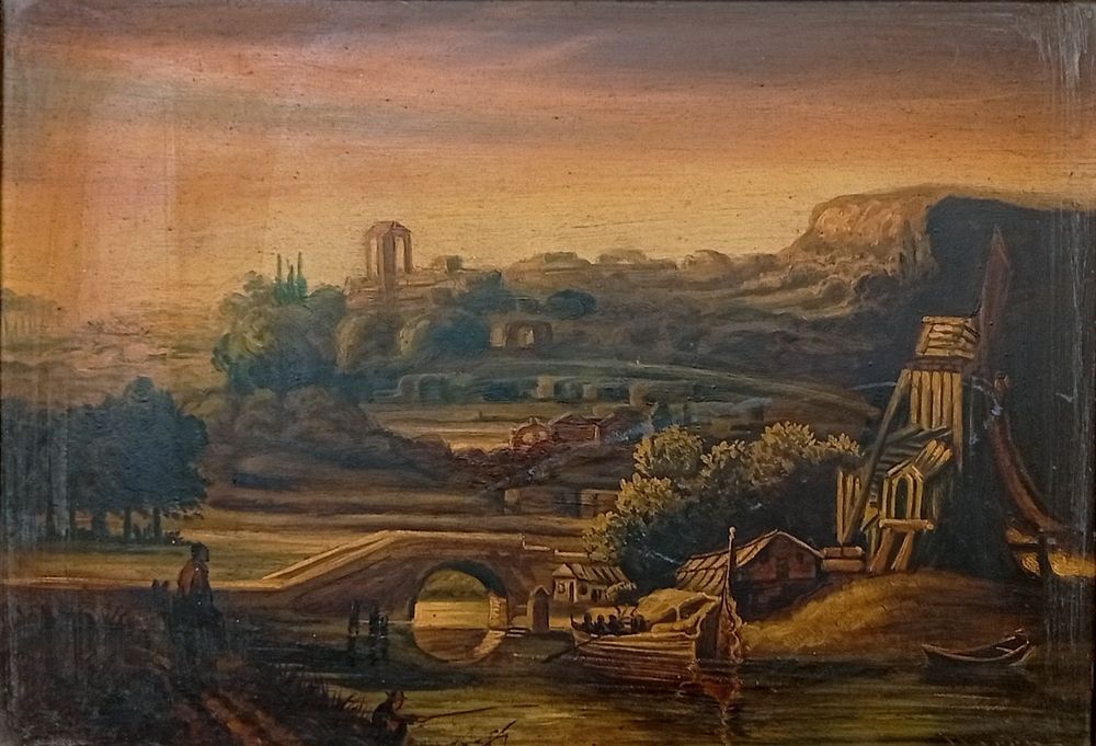 אמן לא מזוהה - שמן על מזוניט. מידות 52/38 ס''מ