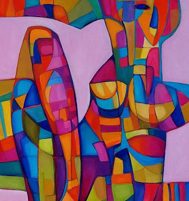 Iryna Kolesnykova - Painting “Contemplation” (2022) Size: 61x50. “Contemplation” by Iryna 