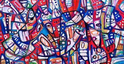 Iryna Kolesnykova - Painting “Festive spectacular” (2022) Size: 35x60. “Festive spectacular” by 