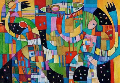 Iryna Kolesnykova - Painting “Imaginary universe” (2023) Size: 80x100. “Imaginary universe” by 