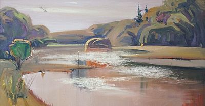 Viktor Ivaniv - Painting “An old pond. Beginning of autumn” (2017) Size: 75x45. “An old pond. 