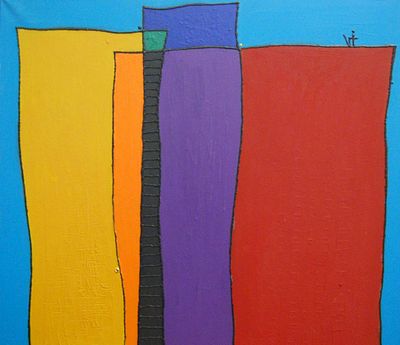 Viktor Ivaniv - Painting “Color chords. City” (2007) Size: 60x60. “Color chords. City” by Viktor 