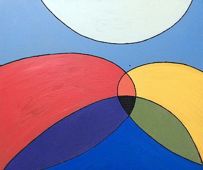 Viktor Ivaniv - Painting “Color chords. At the Lake” (2007) Size: 70x70. “Color chords. At the 