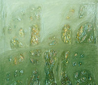 Viktor Chumachenko - Painting “Green” (2019) Size: 90x90. “Green” by Viktor Chumachenko 
Size: 