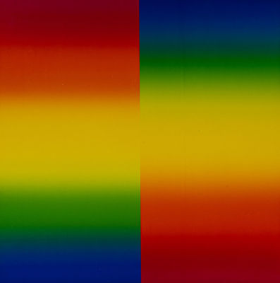 GETULIO ALVIANI (1939) - Cromie spettrologiche Silkscreen recto verso on cardboard, ed. not 