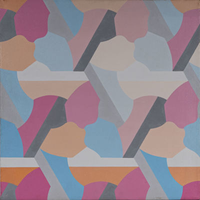 GEORGE WOODMAN (1932 - 2017) - Untitled 1977 Acrylic on canvas 60 x 60 cm Signed and dated on the 