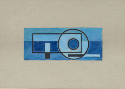 MARIO RADICE (1898 - 1987) - Compo R.U. 15 1970 Mixed media on paper laid down on canvas 30 x 40 