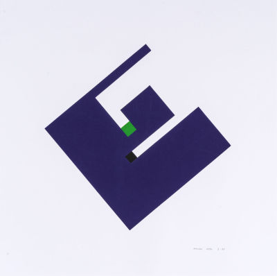BRUNO MUNARI (1907 - 1998) - Negativo - Positivo 1984 Silkscreen, ed. 3/90 50 x 50 cm Signed in 