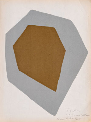 LUCIO FONTANA (1899 - 1968) - Concetto spaziale 1966 Litography on Palladio drawing paper, insert 