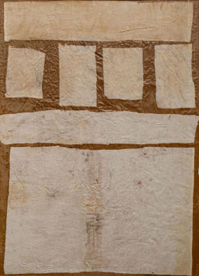 REMO BIANCO (1922 - 1988) - Assemblage 1970 Collage of fabric on paper 98,5 x 71,5 cm PROVENANCE: 