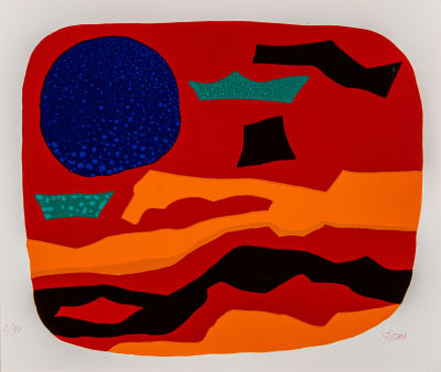 L&Eacute;ON GISCHIA (1903 - 1991) - Come la luna 1970 Litograph, ed. 2/90 55,5 x 75,5 cm Signed 
