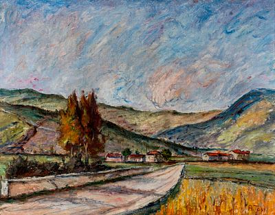ARTURO TOSI (1871 - 1956) - Untitled Oil on canvas 70 x 90 cm Signed lower right PROVENANCE: 