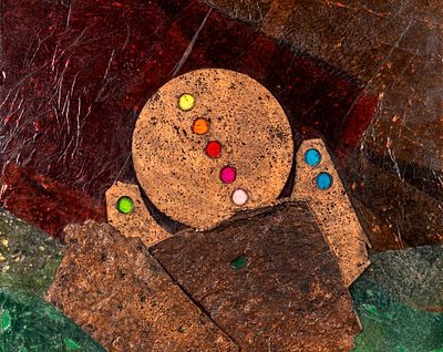 ROBERTO CRIPPA (1921 - 1972) - Untitled 1969 Mixed media and collage with cork on board 64,5 x 81 
