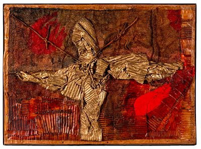 ARTURO CARMASSI (1925 - 2015) - La fenice 1994 Mixed media and applications on canvas 52 x 70,5 