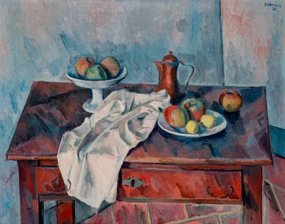 CRISTOFORO DE AMICIS (1902 - 1987) - Natura morta 1937 Oil on canvas 73,5 x 92 cm Signed and 
