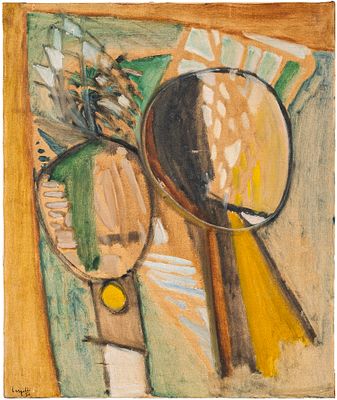 ALDO BERGOLLI (1916 - 1972) - Untitled 1950 Oil on canvas 59,5 x 50 cm Signed and dated lower 